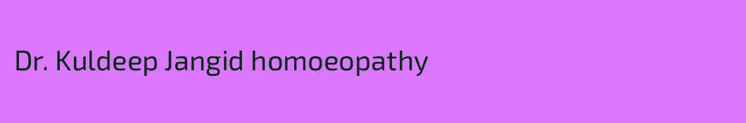 Dr. Kuldeep Jangid homoeopathy